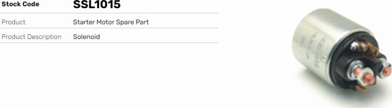 LE Part SSL1015 - Contacteur, démarreur cwaw.fr