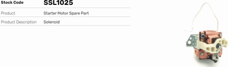 LE Part SSL1025 - Contacteur, démarreur cwaw.fr
