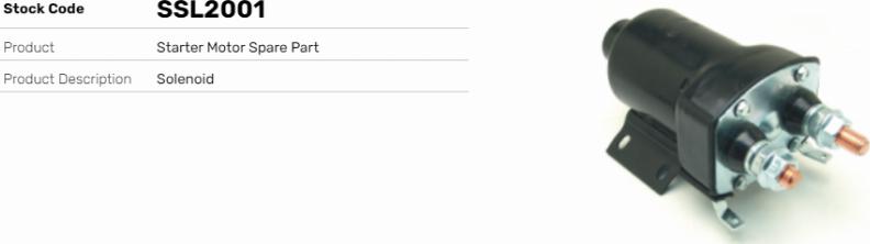 LE Part SSL2001 - Contacteur, démarreur cwaw.fr