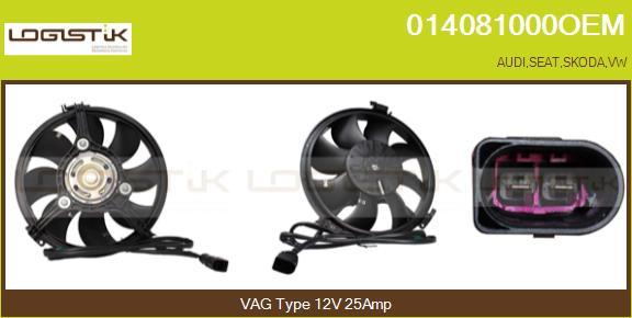 LGK 014081000OEM - Moteur électrique, ventilateur pour radiateurs cwaw.fr