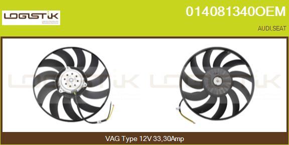 LGK 014081340OEM - Ventilateur, refroidissement du moteur cwaw.fr