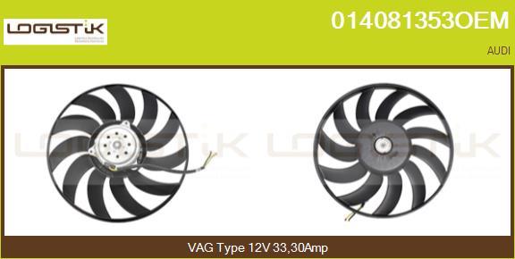 LGK 014081353OEM - Ventilateur, refroidissement du moteur cwaw.fr