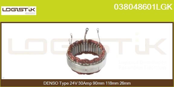 LGK 038048601LGK - Stator, alternateur cwaw.fr