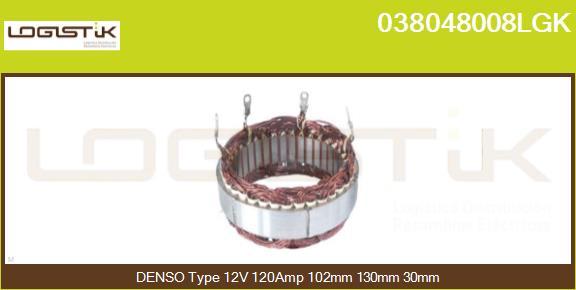 LGK 038048008LGK - Stator, alternateur cwaw.fr