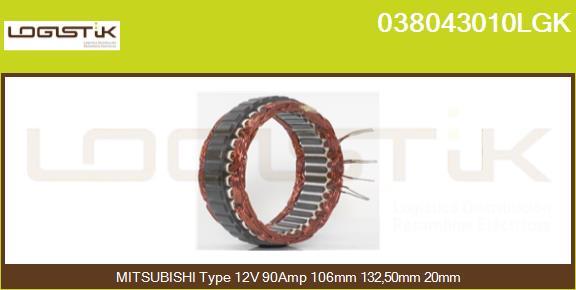 LGK 038043010LGK - Stator, alternateur cwaw.fr