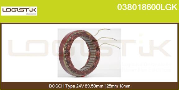 LGK 038018600LGK - Stator, alternateur cwaw.fr