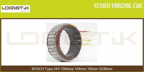 LGK 038018628LGK - Stator, alternateur cwaw.fr