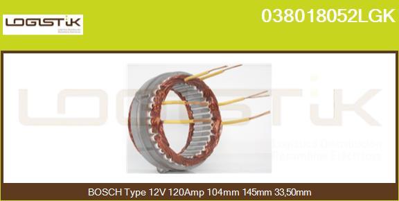 LGK 038018052LGK - Stator, alternateur cwaw.fr