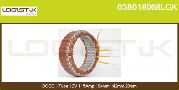 LGK 038018068LGK - Stator, alternateur cwaw.fr