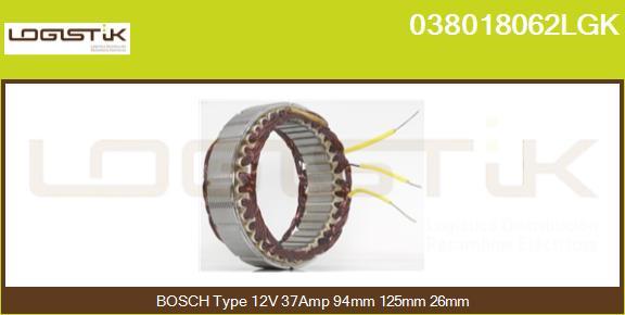 LGK 038018062LGK - Stator, alternateur cwaw.fr