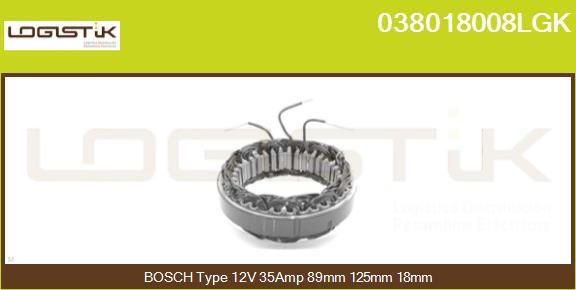 LGK 038018008LGK - Stator, alternateur cwaw.fr