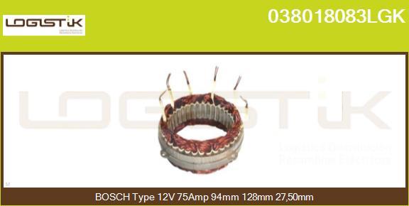 LGK 038018083LGK - Stator, alternateur cwaw.fr