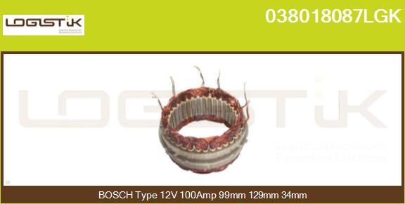 LGK 038018087LGK - Stator, alternateur cwaw.fr