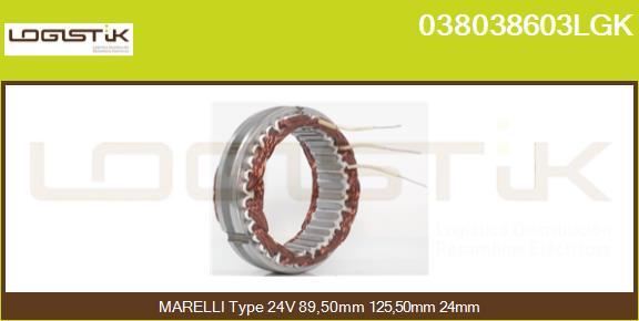 LGK 038038603LGK - Stator, alternateur cwaw.fr