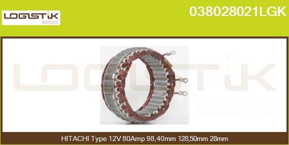 LGK 038028021LGK - Stator, alternateur cwaw.fr