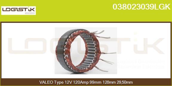 LGK 038023039LGK - Stator, alternateur cwaw.fr