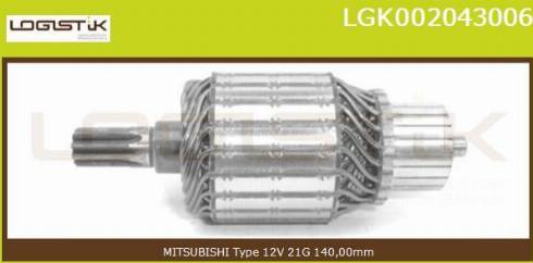 LGK LGK002043006 - Induit, démarreur cwaw.fr