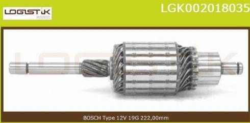 LGK LGK002018035 - Induit, démarreur cwaw.fr