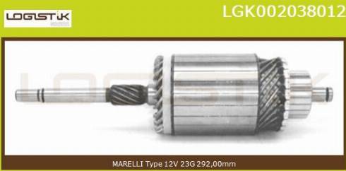 LGK LGK002038012 - Induit, démarreur cwaw.fr