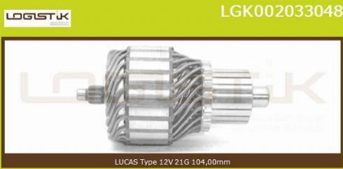 LGK LGK002033048 - Induit, démarreur cwaw.fr