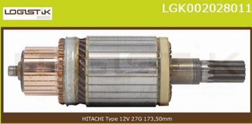 LGK LGK002028011 - Induit, démarreur cwaw.fr