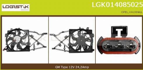 LGK LGK014085025 - Moteur électrique, ventilateur pour radiateurs cwaw.fr