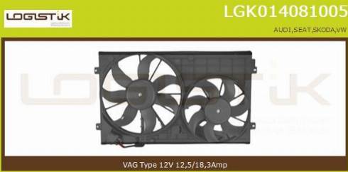 LGK LGK014081005 - Moteur électrique, ventilateur pour radiateurs cwaw.fr