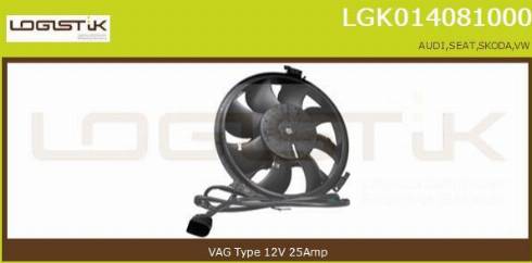 LGK LGK014081000 - Moteur électrique, ventilateur pour radiateurs cwaw.fr