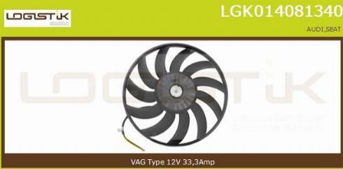 LGK LGK014081340 - Ventilateur, refroidissement du moteur cwaw.fr