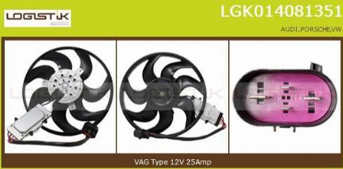 LGK LGK014081351 - Ventilateur, refroidissement du moteur cwaw.fr