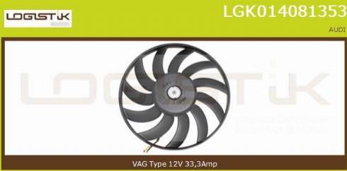 LGK LGK014081353 - Ventilateur, refroidissement du moteur cwaw.fr