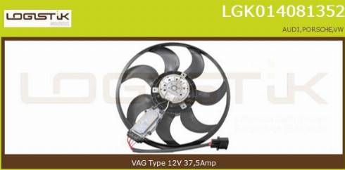 LGK LGK014081352 - Ventilateur, refroidissement du moteur cwaw.fr