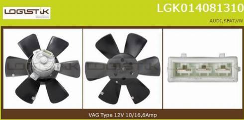 LGK LGK014081310 - Ventilateur, refroidissement du moteur cwaw.fr