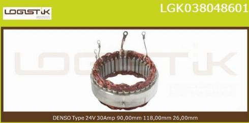 LGK LGK038048601 - Stator, alternateur cwaw.fr