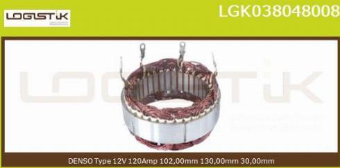 LGK LGK038048008 - Stator, alternateur cwaw.fr