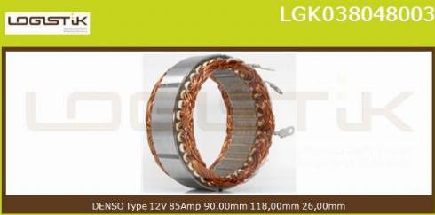 LGK LGK038048003 - Stator, alternateur cwaw.fr