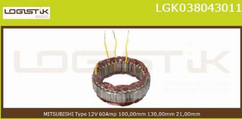 LGK LGK038043011 - Stator, alternateur cwaw.fr