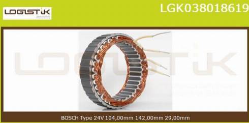 LGK LGK038018619 - Stator, alternateur cwaw.fr