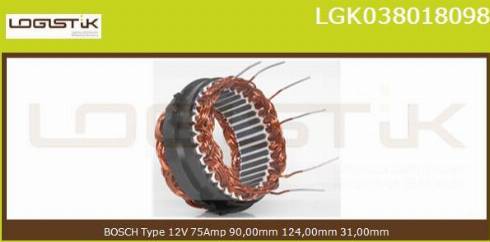 LGK LGK038018098 - Stator, alternateur cwaw.fr