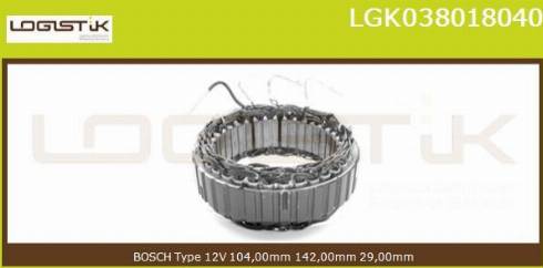 LGK LGK038018040 - Stator, alternateur cwaw.fr