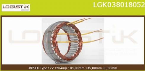 LGK LGK038018052 - Stator, alternateur cwaw.fr