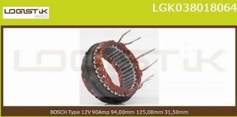 LGK LGK038018064 - Stator, alternateur cwaw.fr