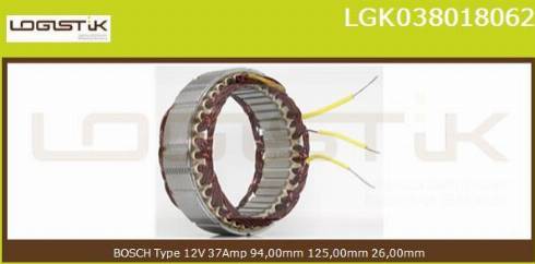 LGK LGK038018062 - Stator, alternateur cwaw.fr