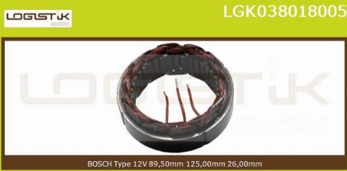 LGK LGK038018005 - Stator, alternateur cwaw.fr