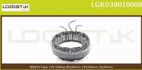 LGK LGK038018008 - Stator, alternateur cwaw.fr