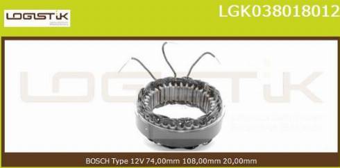 LGK LGK038018012 - Stator, alternateur cwaw.fr