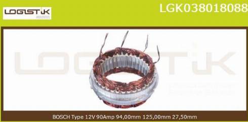 LGK LGK038018088 - Stator, alternateur cwaw.fr