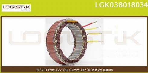 LGK LGK038018034 - Stator, alternateur cwaw.fr