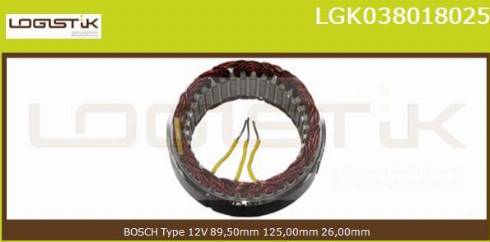 LGK LGK038018025 - Stator, alternateur cwaw.fr