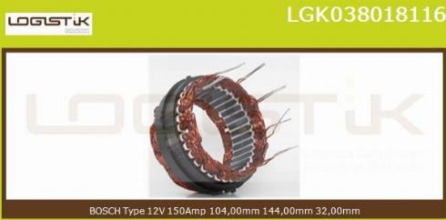 LGK LGK038018116 - Stator, alternateur cwaw.fr